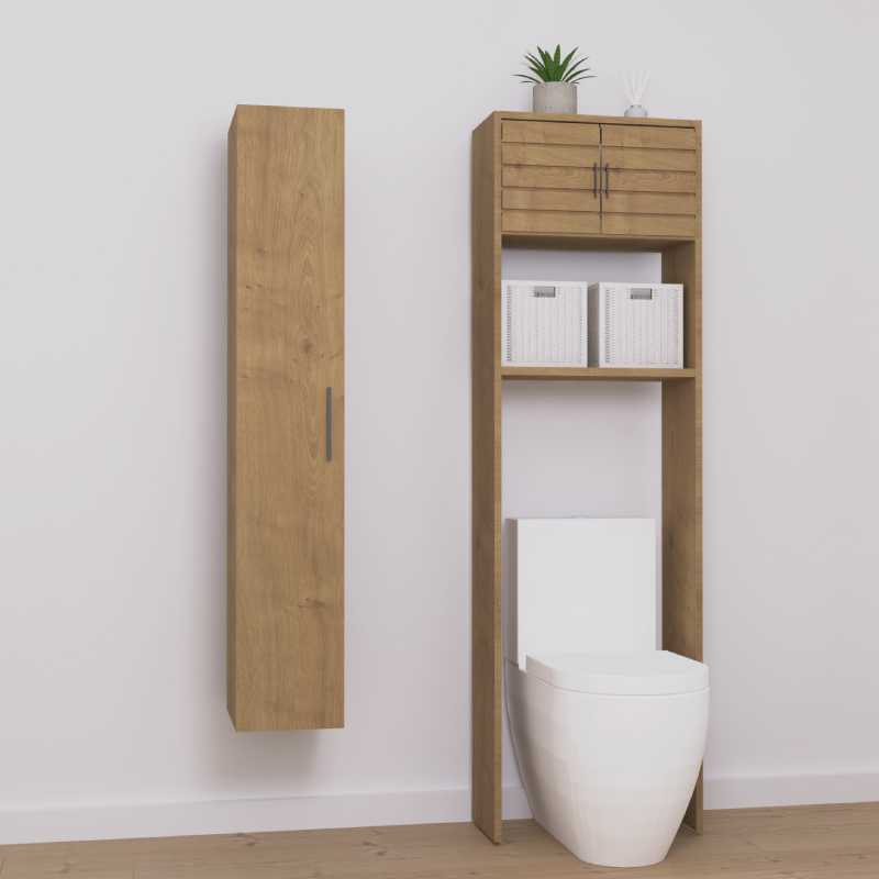 Mueble Organizador Para Baño 22 Cm Ax 15 Cm X 1,08 Mt Alto